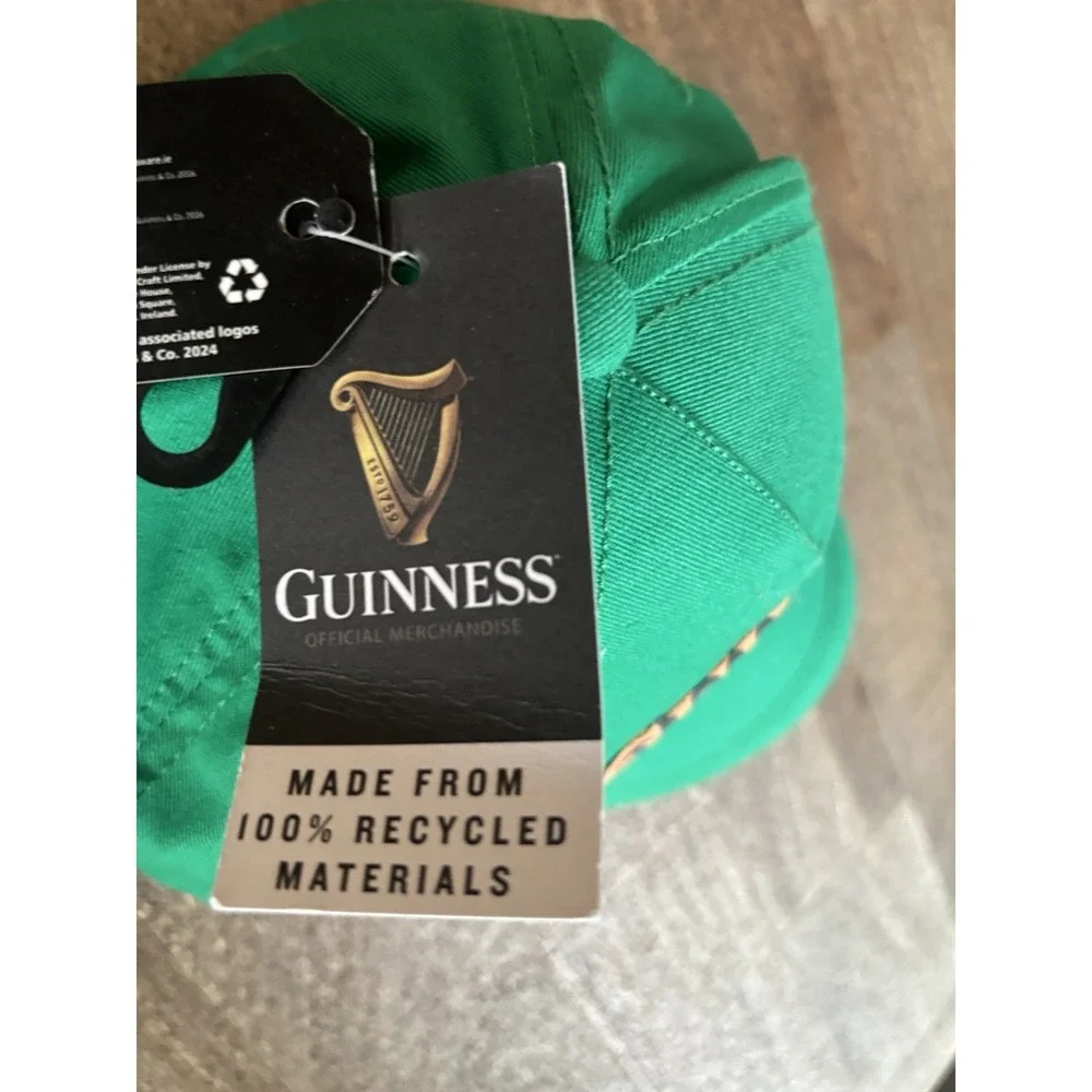Guinness 1759 Shamrock Logo Beer Green Hat One Size Adjustable Cap